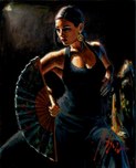 Fabian Perez Fabian Perez Celina con Abanico